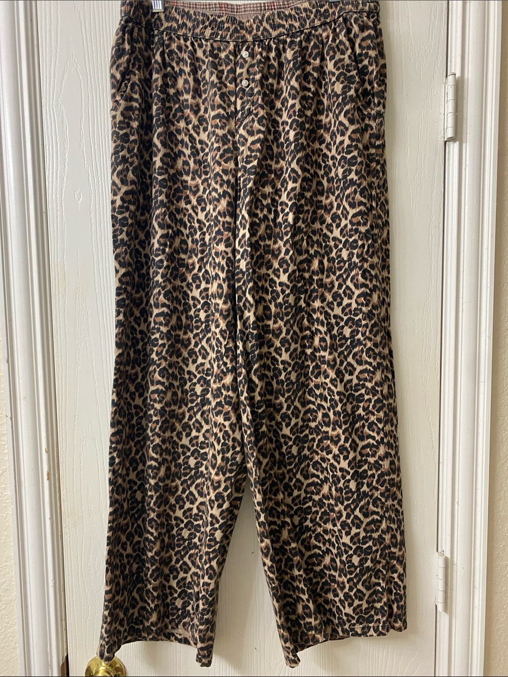 aerie Animal Print Lounge Pants in Tan and Black